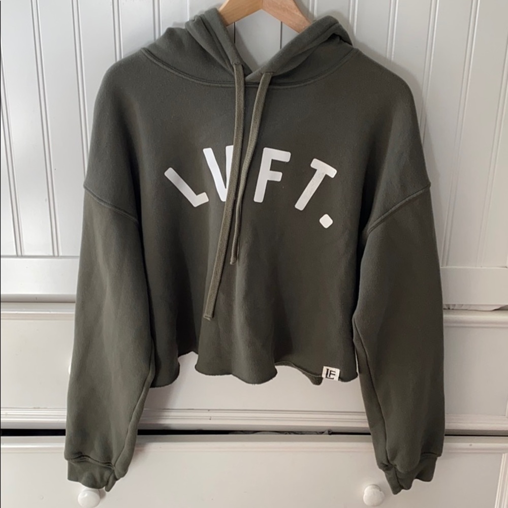 LVFT green cropped hoodie 💚